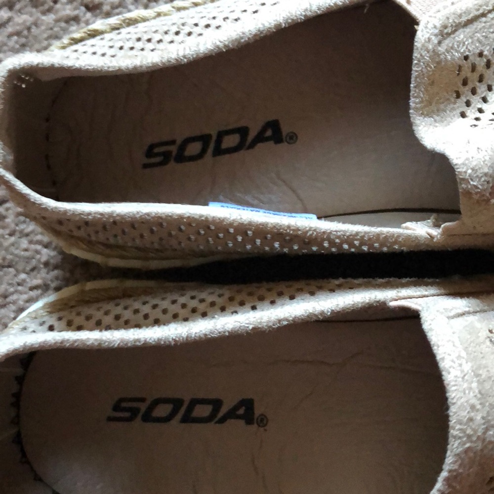 Boutique (Soda): Tan Slide on Sneakers - Picture 3 of 7